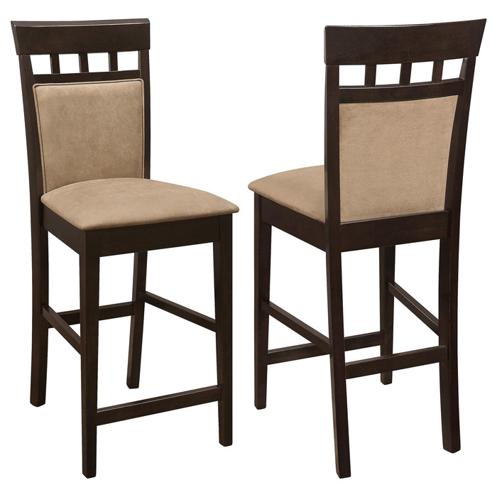 Gabriel Upholstered Counter Height Stools Cappuccino and Beige (Set of 2) - Furniture Stars (Chicago, IL)
