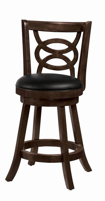 Calecita Swivel Counter Height Stools with Upholstered Seat Cappuccino (Set of 2) - Furniture Stars (Chicago, IL)