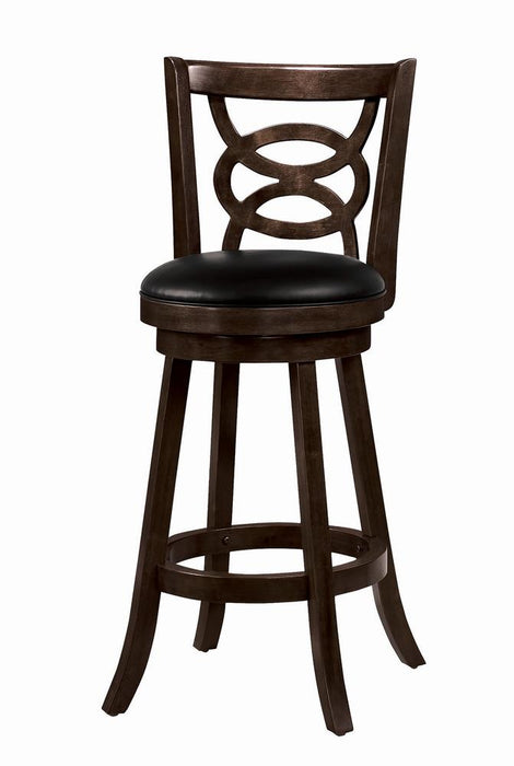 Calecita Swivel Bar Stools with Upholstered Seat Cappuccino (Set of 2) - Furniture Stars (Chicago, IL)