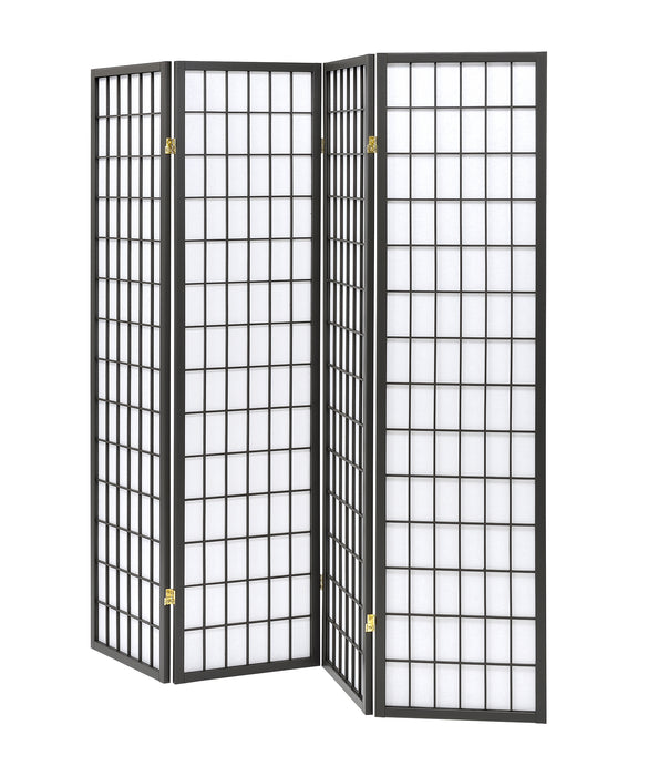 Roberto 4-panel Folding Screen Dark Grey and White - Furniture Stars (Chicago, IL)