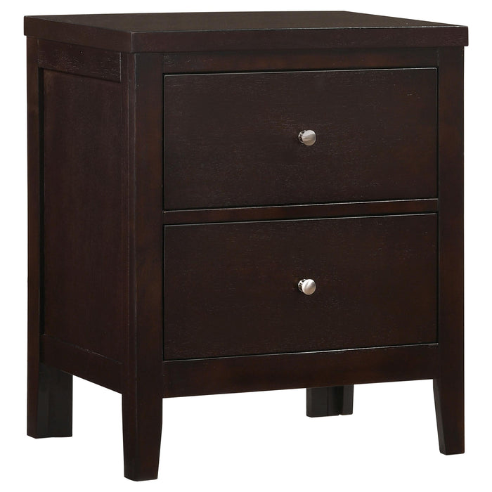 Carlton 2-drawer Rectangular Nightstand Cappuccino - Furniture Stars (Chicago, IL)