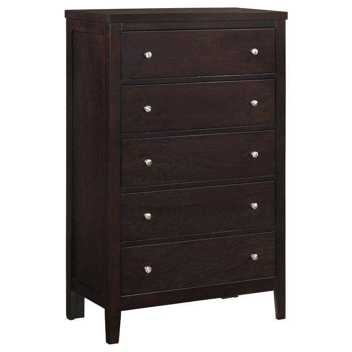 Carlton 5-drawer Rectangular Chest Cappuccino - Furniture Stars (Chicago, IL)