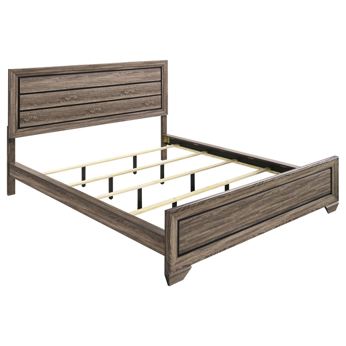 Kauffman California King, E.king, & Queen Panel Bed Washed Taupe - Furniture Stars (Chicago, IL)