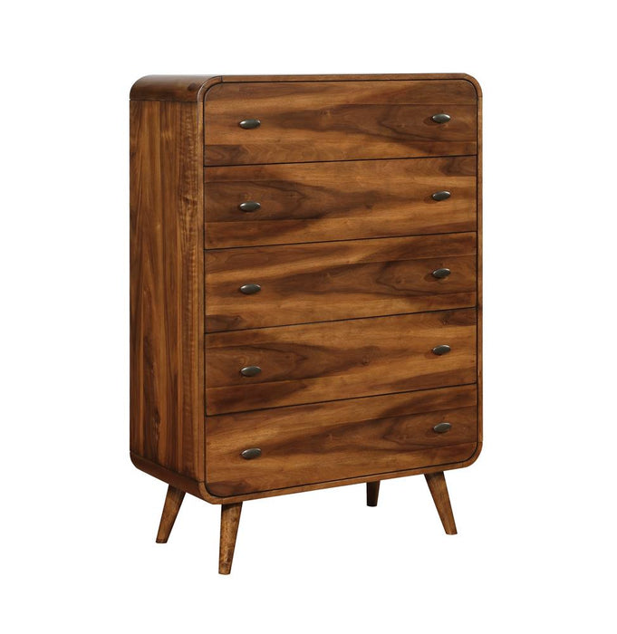 Robyn 5-drawer Chest Dark Walnut - Furniture Stars (Chicago, IL)