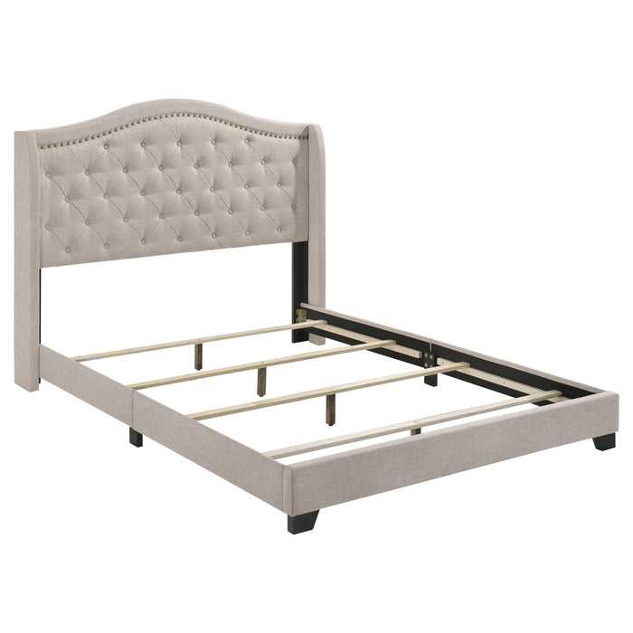 Sonoma Camel Back Queen Bed Beige - Furniture Stars (Chicago, IL)