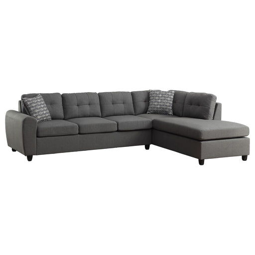 Stonenesse Tufted Sectional Grey - Furniture Stars (Chicago, IL)