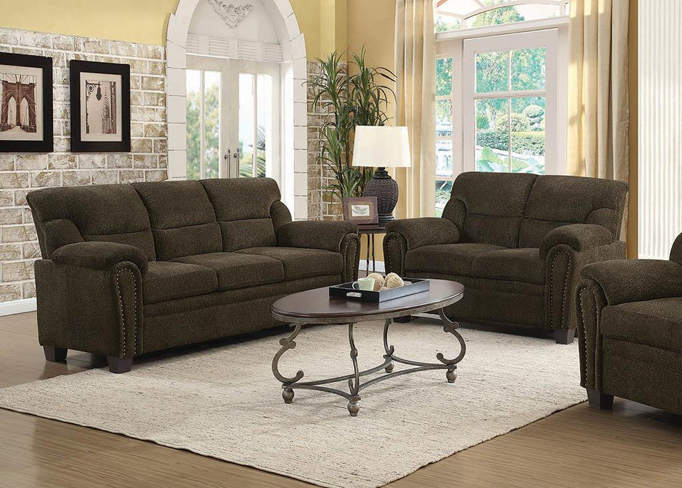 Clementine Upholstered Pillow Top Arm Living Room Set - Furniture Stars (Chicago, IL)