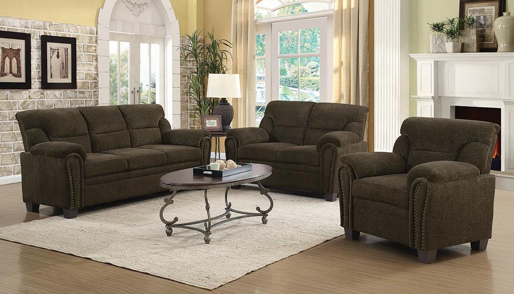 Clementine Upholstered Pillow Top Arm Living Room Set - Furniture Stars (Chicago, IL)