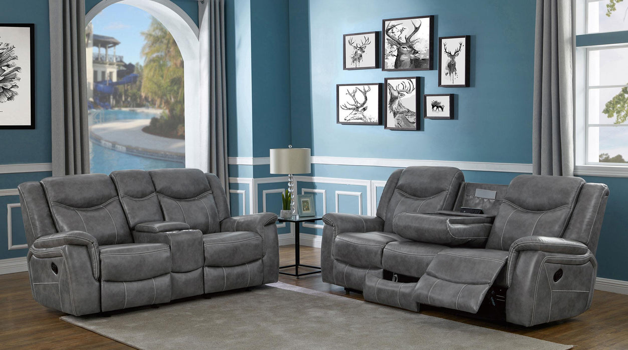 Conrad 2-piece Living Room Set Grey - Furniture Stars (Chicago, IL)