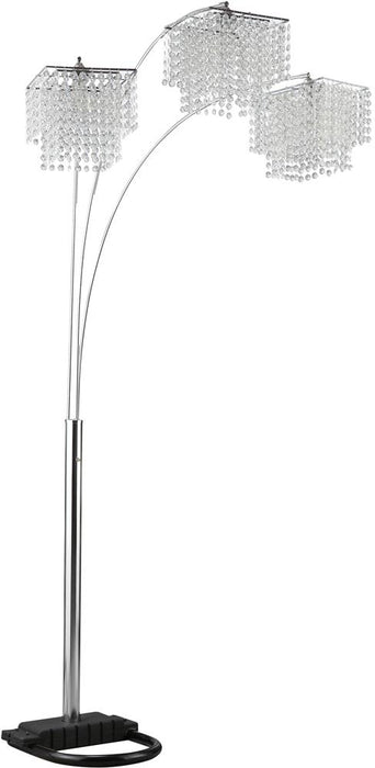 Miriam Crystal Drop Shade Floor Lamp Chrome - Furniture Stars (Chicago, IL)