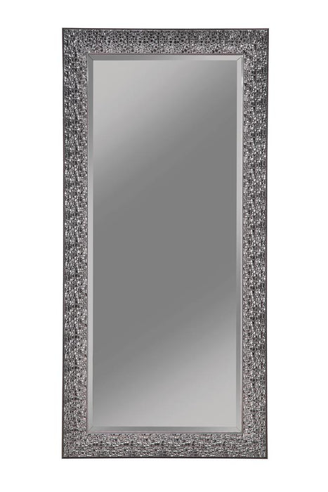 Rollins Rectangular Floor Mirror Black - Furniture Stars (Chicago, IL)