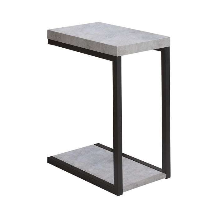 Beck Accent Table Cement and Black - Furniture Stars (Chicago, IL)