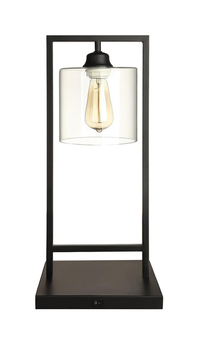 Shoto Glass Shade Table Lamp Black - Furniture Stars (Chicago, IL)