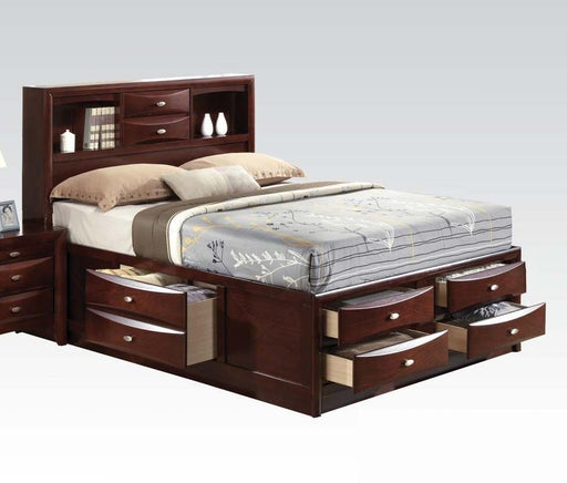 Acme Ireland King Storage Bed in Brown 21596EK - Furniture Stars (Chicago, IL)