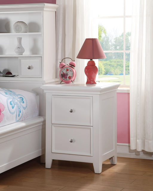 Lacey White Nightstand (2 DRAWERS) - Furniture Stars (Chicago, IL)