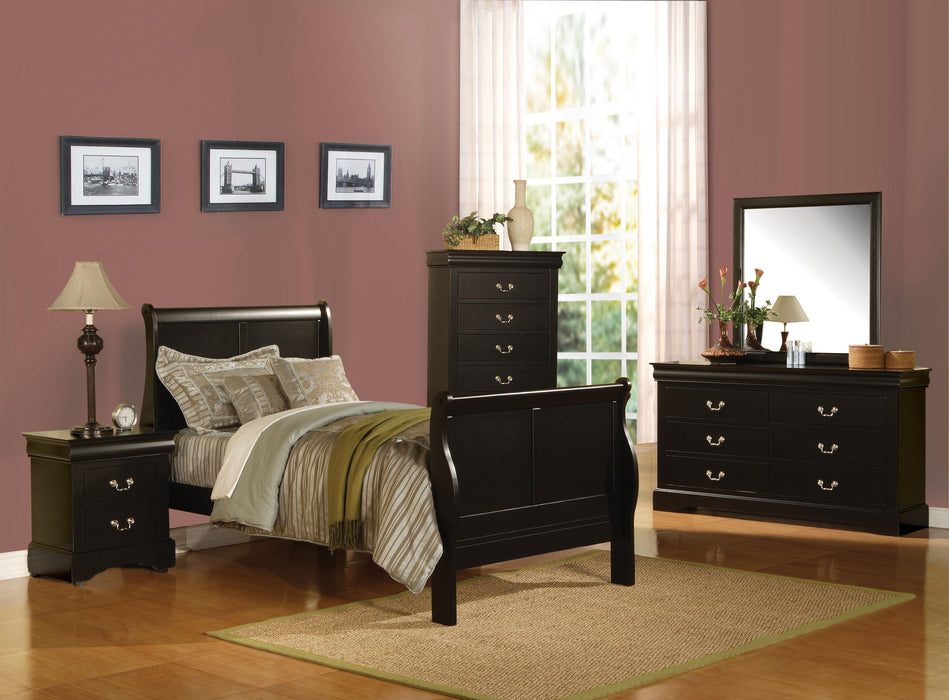 Louis Philippe III Black Twin Bed - Furniture Stars (Chicago, IL)