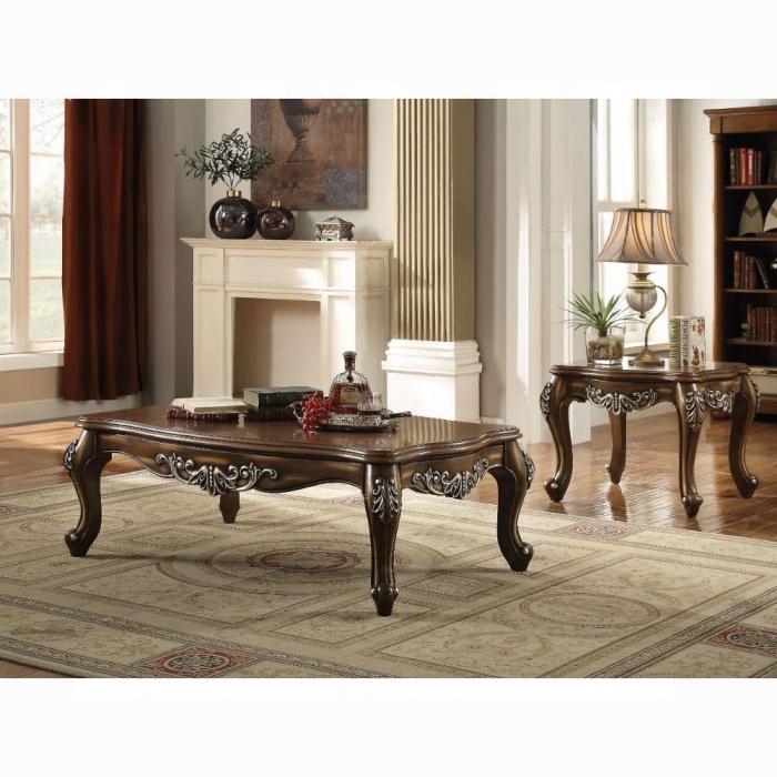 Latisha Antique Oak Coffee Table - Furniture Stars (Chicago, IL)