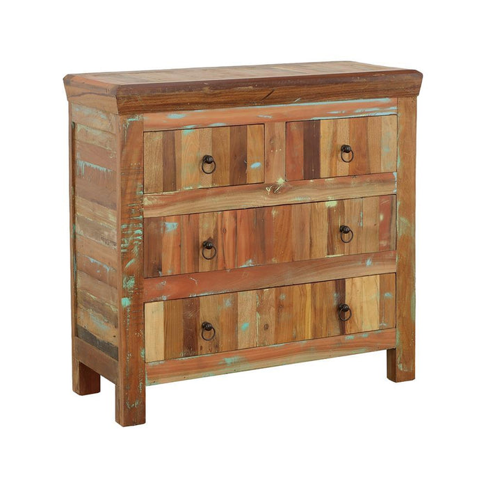 Harper 4-drawer Accent Cabinet Reclaimed Wood - Furniture Stars (Chicago, IL)