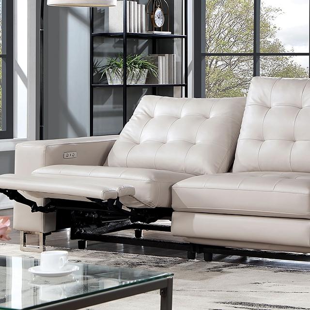 ABBERTON Power Loveseat, Beige - Furniture Stars (Chicago, IL)