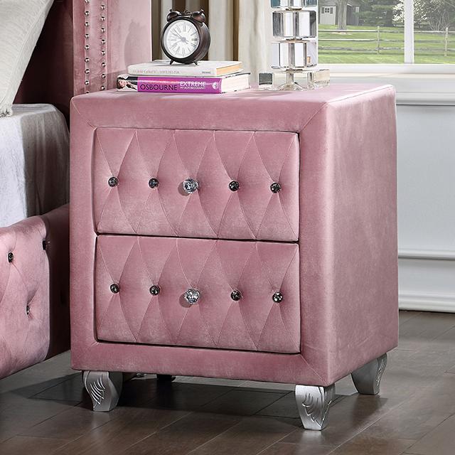 ZOHAR Night Stand, Pink - Furniture Stars (Chicago, IL)