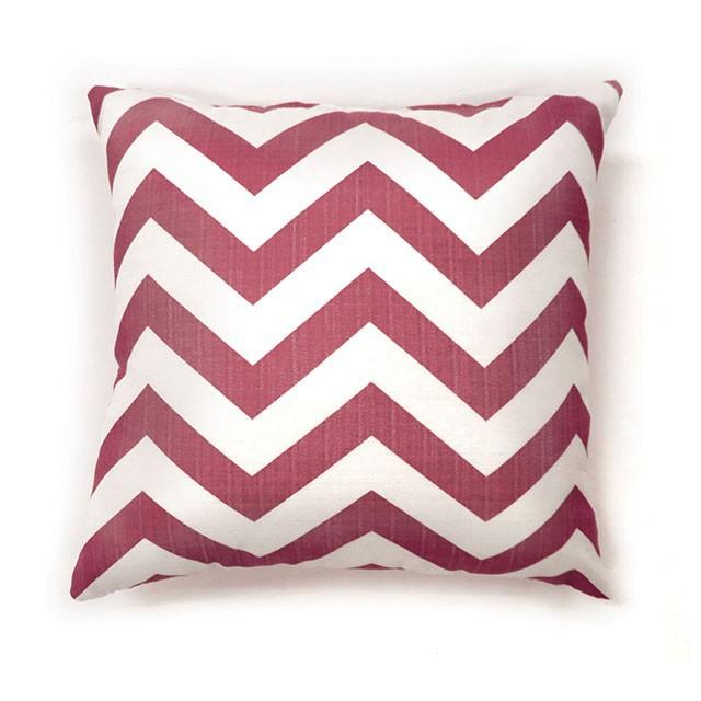 Zoe Red Chevron 18" X 18" Pillow, Red Chevron (2/CTN) - Furniture Stars (Chicago, IL)