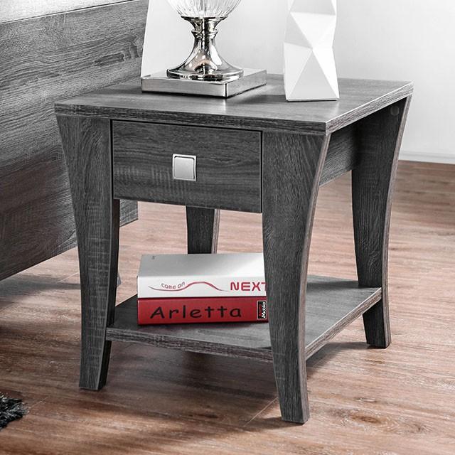 Amity Gray End Table - Furniture Stars (Chicago, IL)