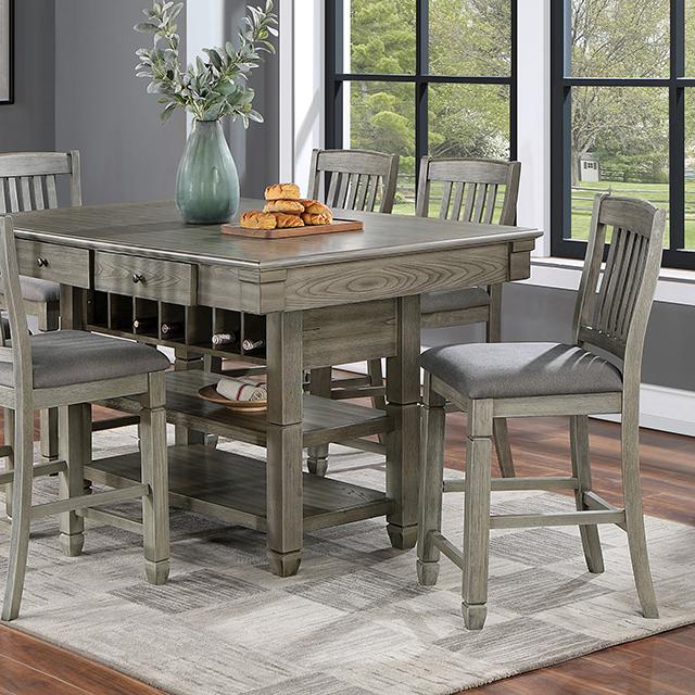 ANAYA Counter Ht. Table, Gray - Furniture Stars (Chicago, IL)