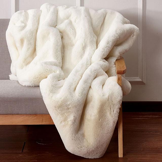 Caparica Off White Throw, Off White - Furniture Stars (Chicago, IL)