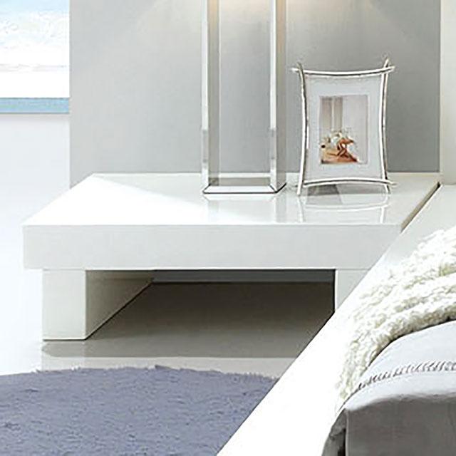Christie Glossy White Night Stand - Furniture Stars (Chicago, IL)