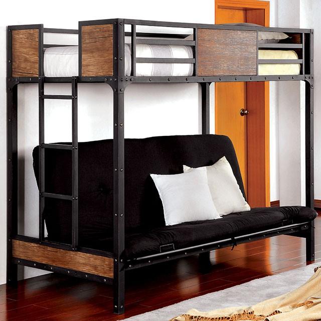 CLAPTON Black Twin Bed w/ Futon Base - Furniture Stars (Chicago, IL)