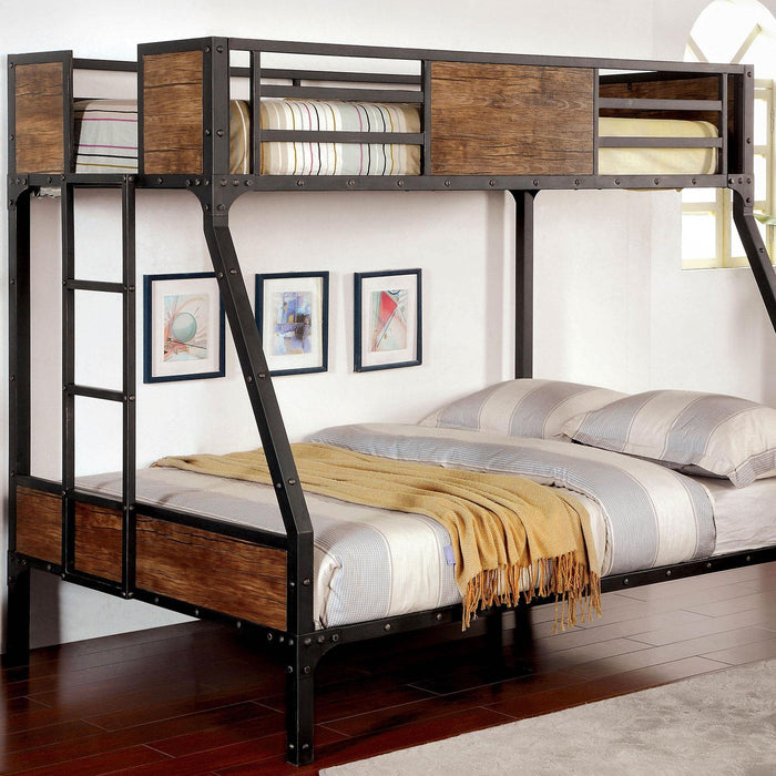 CLAPTON Black Twin/Full Bunk Bed - Furniture Stars (Chicago, IL)