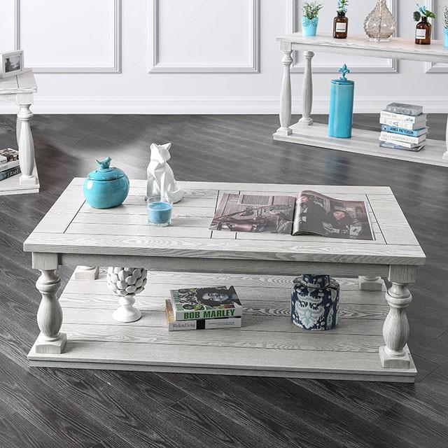 Arlington Antique White Coffee Table - Furniture Stars (Chicago, IL)
