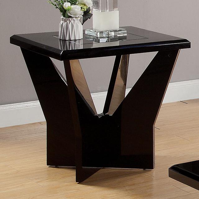 DUBENDORF End Table, Black - Furniture Stars (Chicago, IL)