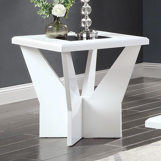DUBENDORF End Table, White - Furniture Stars (Chicago, IL)