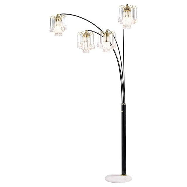Elouise Black/Gold Arch Lamp - Furniture Stars (Chicago, IL)