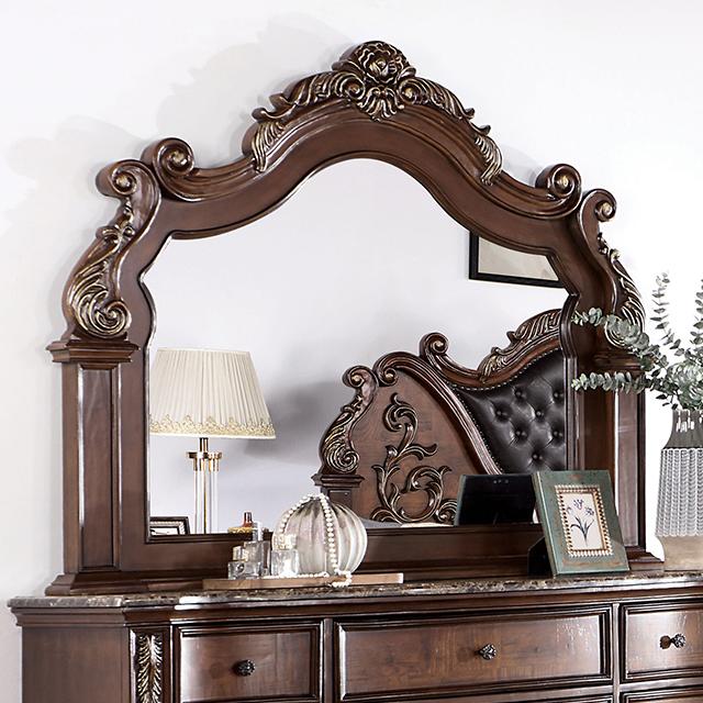 ESPARANZA Mirror, Brown Cherry - Furniture Stars (Chicago, IL)