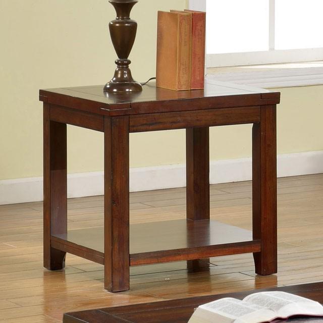 ESTELL Dark Cherry End Table, Cherry - Furniture Stars (Chicago, IL)