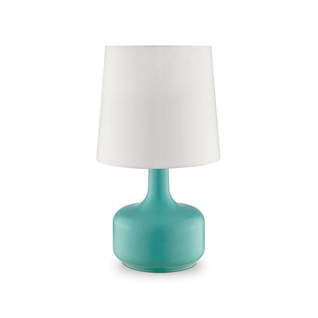 Farah Teal 17"H Matte Teal Table Lamp - Furniture Stars (Chicago, IL)