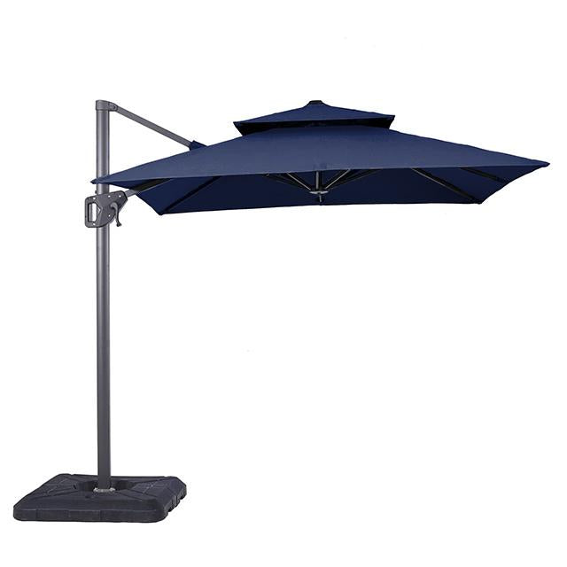 Fida 8 Ft Square Umbrella w/ Double Top + 37" Large Base - Furniture Stars (Chicago, IL)