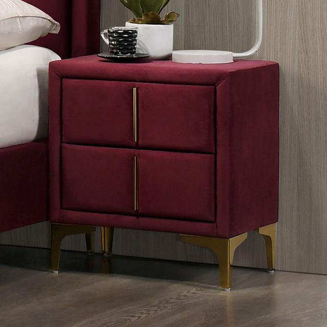FLORIZEL Night Stand, Red - Furniture Stars (Chicago, IL)