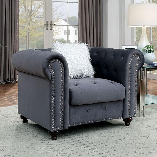 GIACOMO Chair, Gray - Furniture Stars (Chicago, IL)