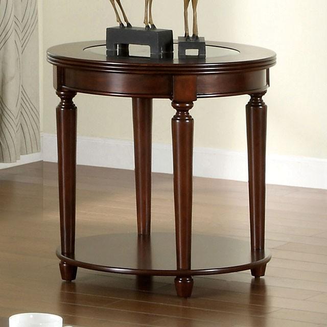 Granvia Dark Cherry End Table - Furniture Stars (Chicago, IL)
