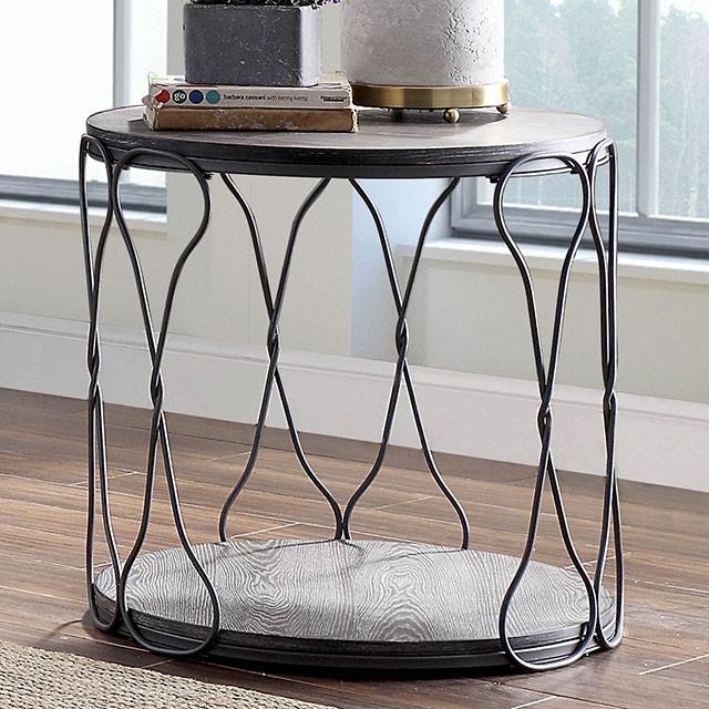 Hawdon Gray End Table - Furniture Stars (Chicago, IL)