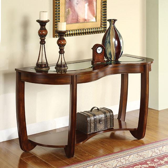 Crystal Falls Dark Cherry Sofa Table - Furniture Stars (Chicago, IL)