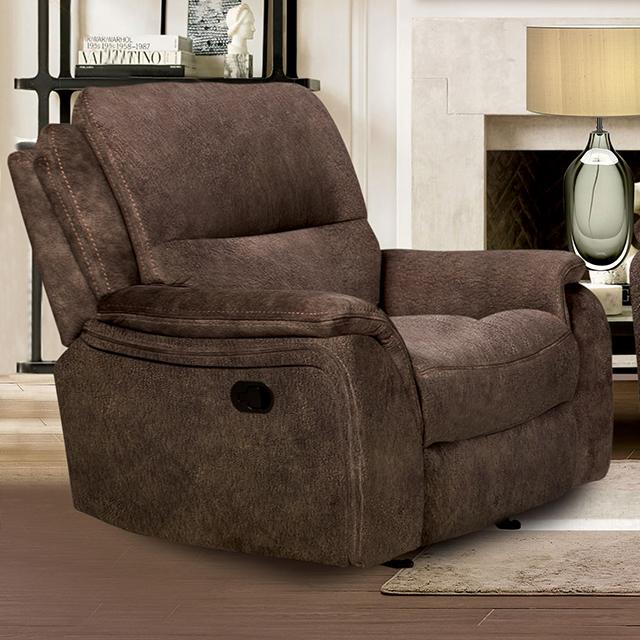 HENRICUS Glider Recliner, Dark Brown - Furniture Stars (Chicago, IL)
