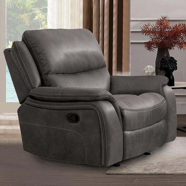 HENRICUS Glider Recliner, Dark Gray - Furniture Stars (Chicago, IL)