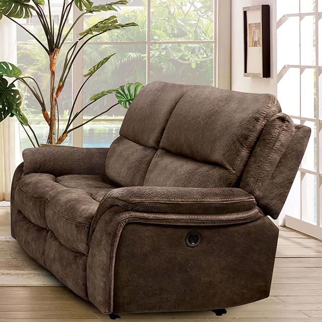 HENRICUS Loveseat, Dark Brown - Furniture Stars (Chicago, IL)