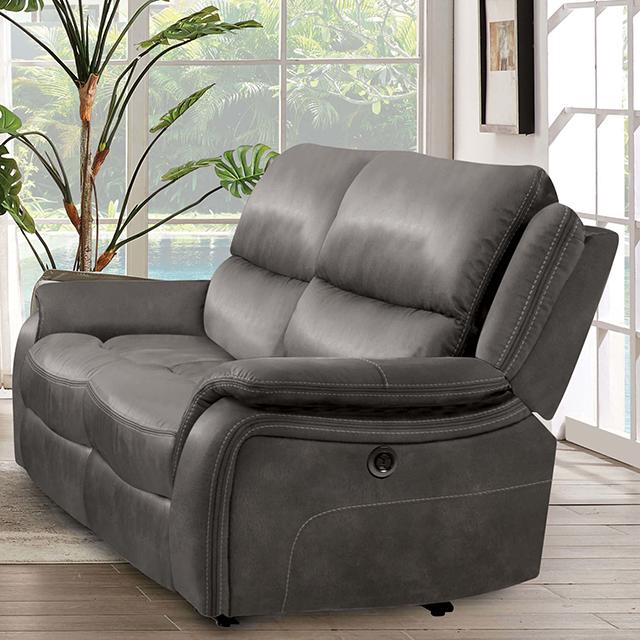 HENRICUS Loveseat, Dark Gray - Furniture Stars (Chicago, IL)