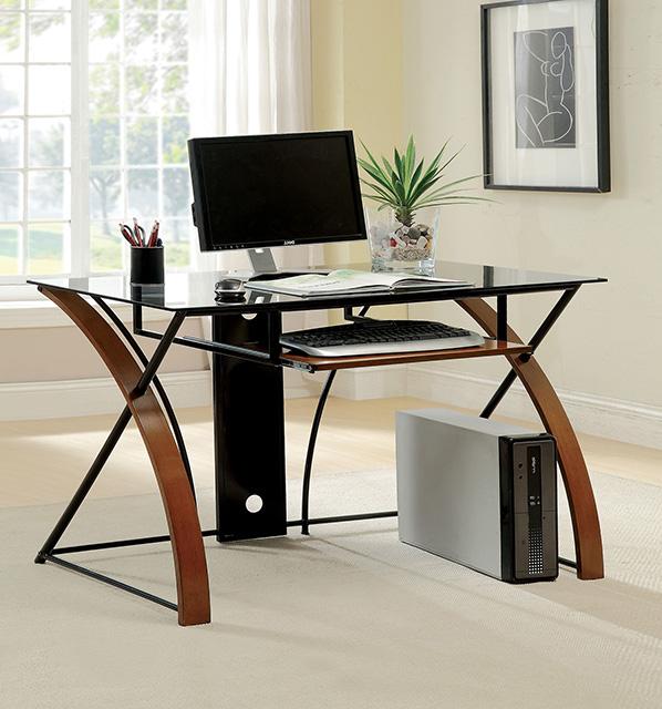 Baden Oak/Black Accent Desk - Furniture Stars (Chicago, IL)