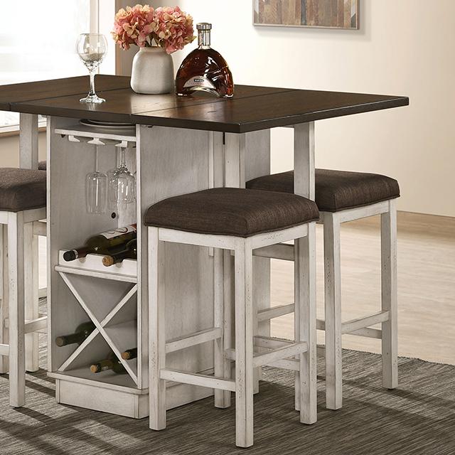 BINGHAM Counter Ht. Table w/ 2 x 15" Leaves - Furniture Stars (Chicago, IL)